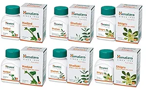 Himalaya Bone & Joint Wellness Combo (Shigru & Shallaki & Hadjod) Tablets Pack of 2 Each