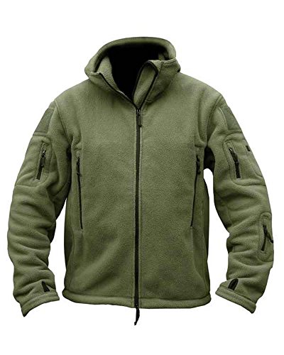 Mens Military Army Combat Recon Hoodie US British Fleece Hoodies Sweat Shirt Zip Jacket Smock New (XXL = Chest 48-50 inch)