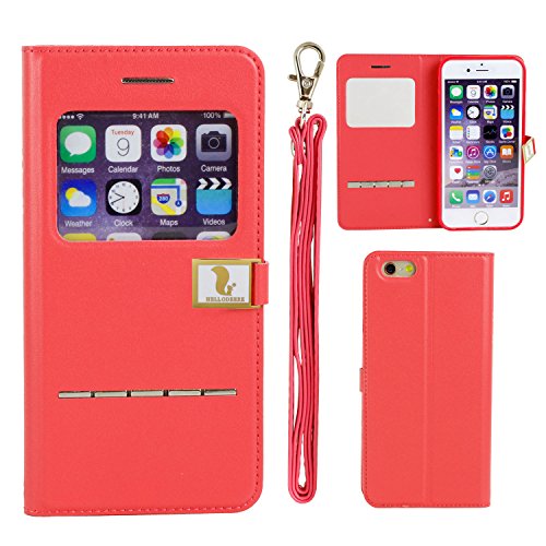 Hello Deere Stylish Open Tyle PU Diary Case for iPhone 6 Plus (Pink)