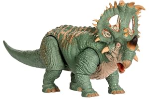 Mattel Jurassic World - Sinceratas lyxig ledad figur, JKG88 | JW Deluxe artikulerad actionfigur, stor storlek, möjlig svans