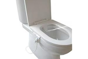 Fiacvrs Selbstreinigende Düse, Bidet-Aufsatz für WC-Wassersprüher, für Toilettensitz, einfach zu installieren, nicht elektrisches Bidet mit verstellbarem Frischwasserstrahl (weiß)