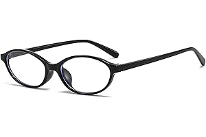 LJCZKA Gafas Luz Azul Ovaladas para Mujer Hombre Ojo de Gato Gafas Filtro Luz Azul y2k Pequeñas Antifatiga para Ordenador, Descanso, Juegos