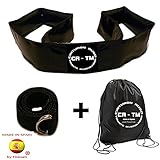 tirante ruso ejercicios Made in Spain Cinturon Ruso CR-TM Tirante Musculador PROFESSIONAL (Negro)