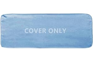 AQIGR Bench Cushion Covers Indoor 120cm x 50cm 150x40 90x 60 160x50 with Zip, Outdoor Window Seat Patio Chair Sofa Couch Covers, Non-Slip Bottom (Cover Only)(Light Blue,110x40x8cm)