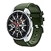Produktbild BZLine Armband | Weiches Silikon Sport Uhrenarmband | Für Samsung Galaxy Watch 46 mm Smartwatch Bluetooth | Robust und Langlebig | Einfach zu Justieren | Handgelenkgröße: 5,5-8,4 Zoll | 10 Farben (Armeegrün)