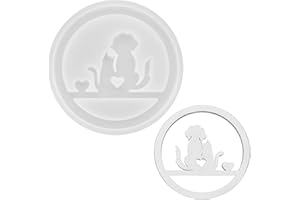 WUKEMAOYI Moule Resine EpoxyMoule Silicone Resine Epoxy, 3D Home Moule Bougie, Moules à Bougies, Moules Silicone Décoration pour Fabrication de Bougies Loisirs Créatifs(Chien et Chat)