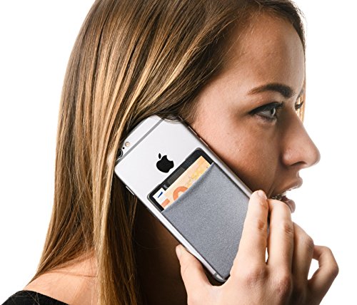 â¤ Cardsock - #1 Premium Smartphone Kartenhalter - grau / grey - Kreditkarten, Ausweise & Bargeld am Handy - Kartenfach & Kreditkartenhalter
