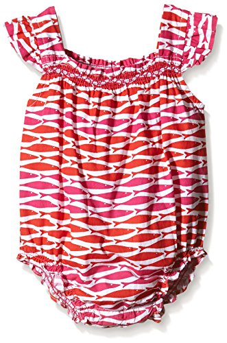 Hatley Baby Girls 0-24m Infant Bubble One Piece Little Fishes Clothing Set, Multicoloured (Pink), 18-24 Months