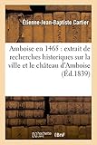 Image de Amboise en 1465 : extrait de recherches historiques sur la ville et le château d'Amboise inédites