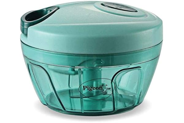 Pigeon Polypropylene Mini Handy and Compact Chopper with 3 Blades for Effortlessly Chopping Vegetables and Fruits for Your Ki