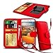 Produktbild N4U ONLINE - Clip Kunstleder Hülle Tasche & Kopfhörer für Intex Wasser Xtreme II - Verschiedene Farben - Rot