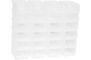 Akro-Mils 30220 AkroBin aus Kunststoff, stapelbar, 17,8 x 10,2 x 7,6 cm, transparent, 24 Stück
