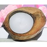 Kerzenhalter aus Kokosnussschale 