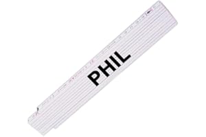 EUROFOTO Zollstock mit Namen Phil für Männer | Hochwertiges Marken-Metermaß | Glieder-Maßstab mit Namen bedruckt | Viele Namen zur Auswahl