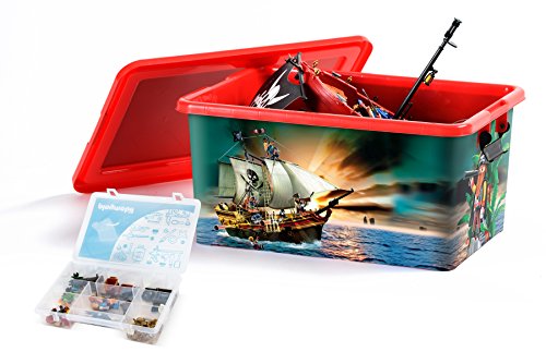 Playmobil 064661 - Ameublement Et Décoration - Boîte De Rangement + Boîte Compartiments - Pirates