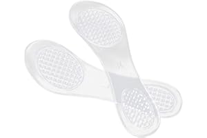 BESTOYARD 1 Para Damen Transparent Gel Einlegesohlen Rutschfest Fersenschutz Fußbogenstütze Atmungsaktiv Selbstklebende für High Heel