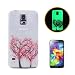 Produktbild Samsung Galaxy S5 Luminous Hülle (Mit Frie HD Displayschutzfolie) Leuchtende Silikone Rückhülle Für Samsung Galaxy S5 Silikon Gel Etui Handy Hülle Weiche Transparente Luminous TPU Back Case Tasche Schale Leuchten In Der Nacht Samsung Galaxy S5-Liebes-Herz-Baum