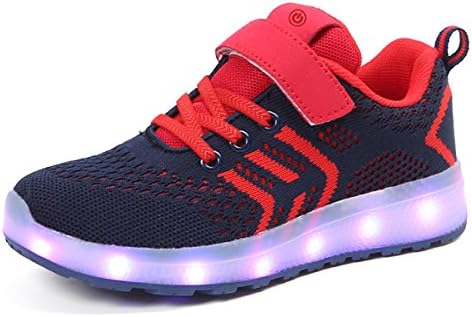 bevoker Kids LED Light Up Sports Shoes Upgraded LED Strip Trainers For Boys Girls