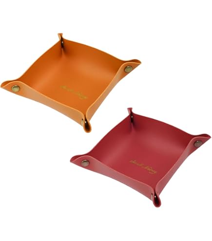 OXYEFEI Vassoio In Pelle Personalizzata Organizzatore Svuotatasche - 3