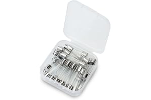 Innfeeltech 25 st snabbblåsglas säkringar 6 x 30 mm 250 V 10 A snabbrörssäkring sortiment kit