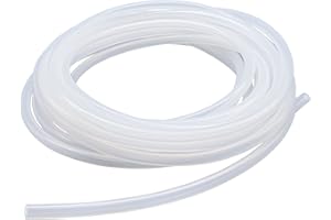 Tuyau en silicone de 6 mm ID x 10 mm OD - 8 mètres, LAVMHAB Tuyau de qualité alimentaire flexible en silicone transparent pour transfert de pompe