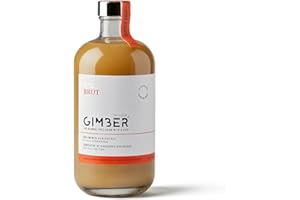 GIMBER Brut N°2 concentrato di zenzero biologico 500 ml | Bevanda analcolica biologica a base di zenzero, limone ed erbe | Estratto di zenzero premium | meno zucchero