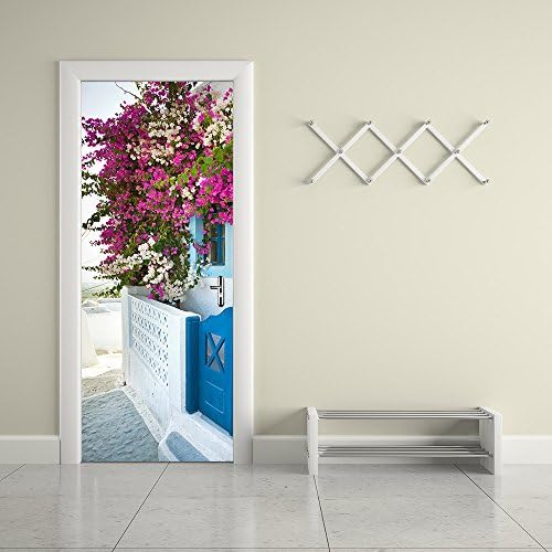 3D Bougainvillea Door Sticker Home Decor Waterproof Wall Sticker