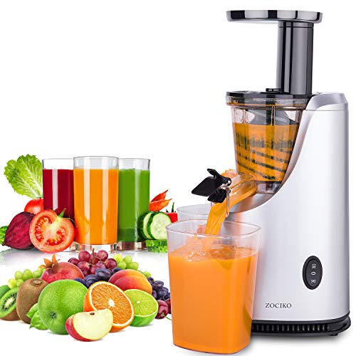 zociko Centrifugeuse Extracteur, Extracteur de Jus Centrifugeuse INOX Blender Professionnelle Électrique Mixeur Juice Fountain Squeezer Centrifugeuse Les Fruits et legumes, 200W, Argenté