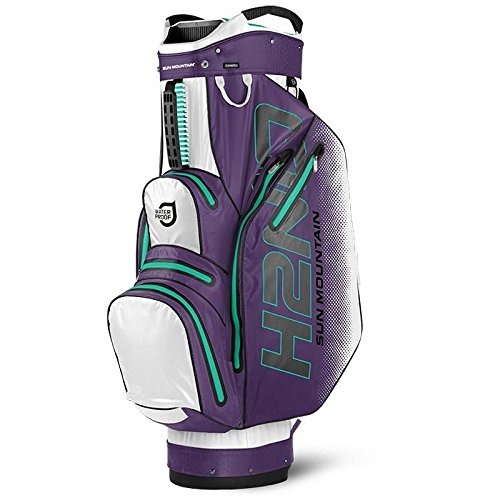 Preisvergleich Produktbild SUN MOUNTAIN H2NO WATERPROOF CARTBAG WHITE / PURPLE / AQUA