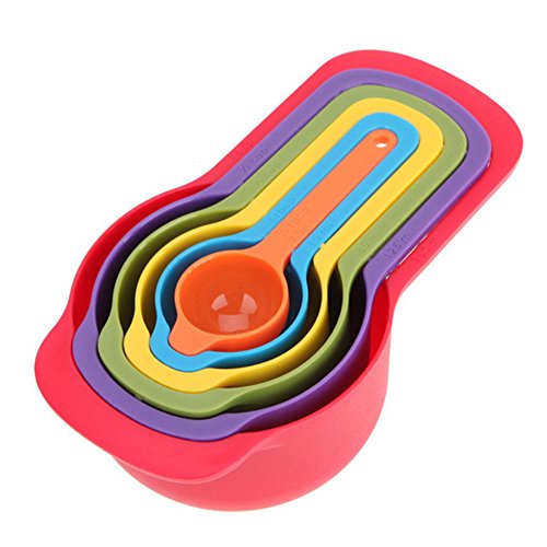 FengYun® Bunte Tasse Löffel Kreative Küche Löffel Backwerkzeug 6 Stück