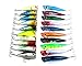 Produktbild hengjia 2 Modelle 20 Stück gemischt Angelköder Set Kit Kunststoff Topwater Popper Köder Oberfläche Floating Big Mouth Minnow Crankbait 7,2/11.7g