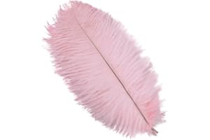 DUORIES 10 sztuk 30-35 cm naturalne strusie pióra, bukiet do majsterkowania, DIY, łapacz snów, akcesoria, dekoracja domu, na wesele, imprezę, święta, ubrania, dekoracja, kolor jasnoróżowy