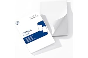 A4 Thermopapier Odaro 210 x 297mm, Weißes A4 Druckerpapier -100 Blatt Bürobedarf, Kompatibel mit M08F, M832,M835 Q302,MT800, MT800Q und anderen tragbaren A4 Druckern