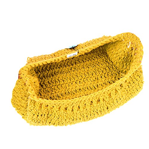Pellor 0-6 Months Newborn Baby Slate Stretch Wrap Cocoon Knit Crochet Costume Photo Photography Prop Set Hammock (Yellow)