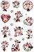 Produktbild 12 tlg. Set: Haut Tattoo - " Disney Minnie Mouse " - Mädchen für Kinder - Tattoos Hauttattoo - Maus Mäuse Playhouse - Aufkleber Sticker - Erwachsene - Kindertattoos - Schleife Punkte rot / gepunktet