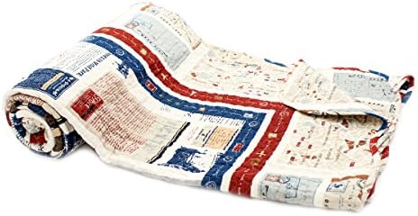 Bedspread and cushion cover Kira Plaid Quilt Blanket 180x220 cm Paris France Travel