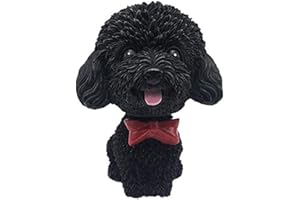 HIDYLIU Cane Che Annuisce per Ornamenti per Auto Car Cute Scuotere la Testa Ornamenti per Bambole per Cani Interni per Auto Decorazione per Interni Bobblehead Bobble Head Decorazione per Cruscotto(Nero)