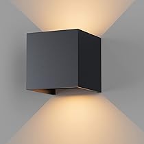 Klighten 12 W Wandlamp Verlichting Buitenlamp voor Buiten met Bewegingsmelder, IP65 Wandverlichting voor Buiten/Binnen met Verstelbare Stralingshoek, Wandlamp Up Down, 4000 K, Wit