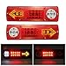 Produktbild 2 x Anhänger-Rücklichter 19 LED Markierung Rückleuchten Bremsleuchten 12 V LKW Caravan Auto Rücklicht Stop Rückfahrleuchte Wasserdicht Pfeile Lampe