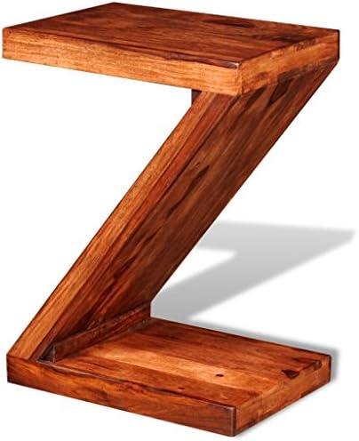 DU Sheesham Solid Wood Z-shaped Side Table|Free Shipping UK|