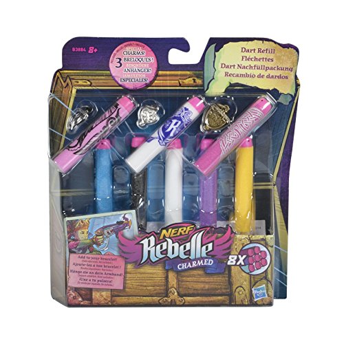 8 Dart Refill Pack Nerf Rebelle Charmed Gun Blaster Charms Bracelet Weapon Outdoor Toy Games Girls Reusable Ammo
