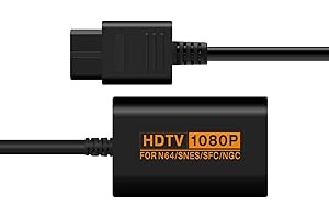 ANDTHERE AeeYui Convertidor NGC/SNES/N64/SFC a HDMI Conversor N64 a HDMI 1080P HD Cable Plug and Play Cable HDTV scart cable con Micro USB