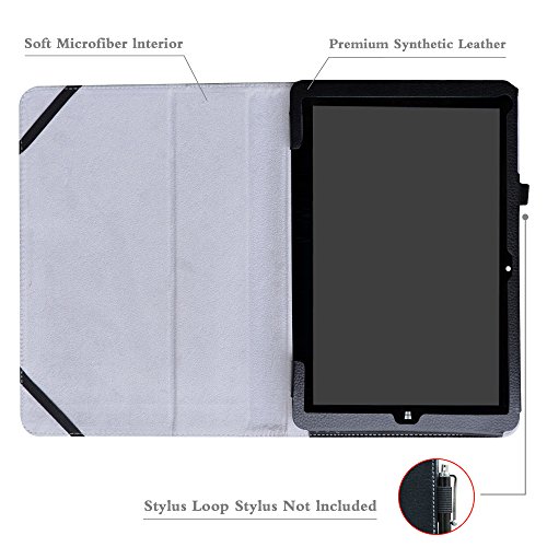 Chuwi Hi12 hülle,Mama Mouth Folding Ständer Hülle Case mit Standfunktion für 12″ Chuwi Hi12 Windows 10 & Android 5.1 Dual System Tablet PC,Schwarz - 4