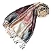 Produktbild LORENZO CANA Luxus Pashmina Damenschal Schaltuch jacquard gewebt 100% Seide 70 x 190 cm Paisley Muster Seidenschal Seidentuch Seidenpashmina harmonische Farben