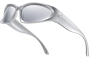 YUELUQU Y2K Wrap Around Sunglasses Men's Women's Futuristic Outdoor Sports Sunshade UV400 Glasses