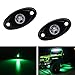 Price comparison product image Echoming 2 Pcs Rock Lights LED Kits Indoor Lighting Deck Super Bright IP67 Lamps Waterproof Neon Light