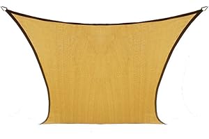 Coolaroo 473945 Coolhaven Triangle Shade Sail with Hardware Kit, 12' Square, Sahara