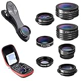 ✅ Juego de lentes para iPhone de 7 piezas en 1 kit: lente telefoto zoom 2x, lente ojo de pez 198, lente macro 15X, lente gran angular 0.63X, lente Super Wide 0.36X, lente polarizada circular (lente CPL) y lente caleidoscopio. Grabe imágenes artísticas utilizando sus teléfonos inteligentes con nuestro accesorio para lente iPhone, disfrute del efecto de imagen técnica de alta calidad.