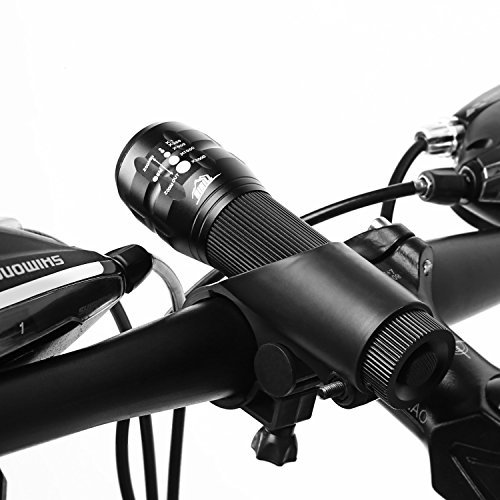 HiHill Fahrradlampen-Set LT-BL1, Fahrrad-Taschenlampe vorne und hinten, Fahrradlicht, 3 Leuchtmodi, Ultra-Helligkeit und wasserdicht, LED-Scheinwerfer und Rücklicht, schwarz - 3