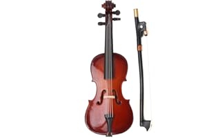 DENASH 10 cm Miniature Cello Model, Cute Mini Wooden Cello Instrument Model for Desk Shelf Decor Ornaments Gift Idea